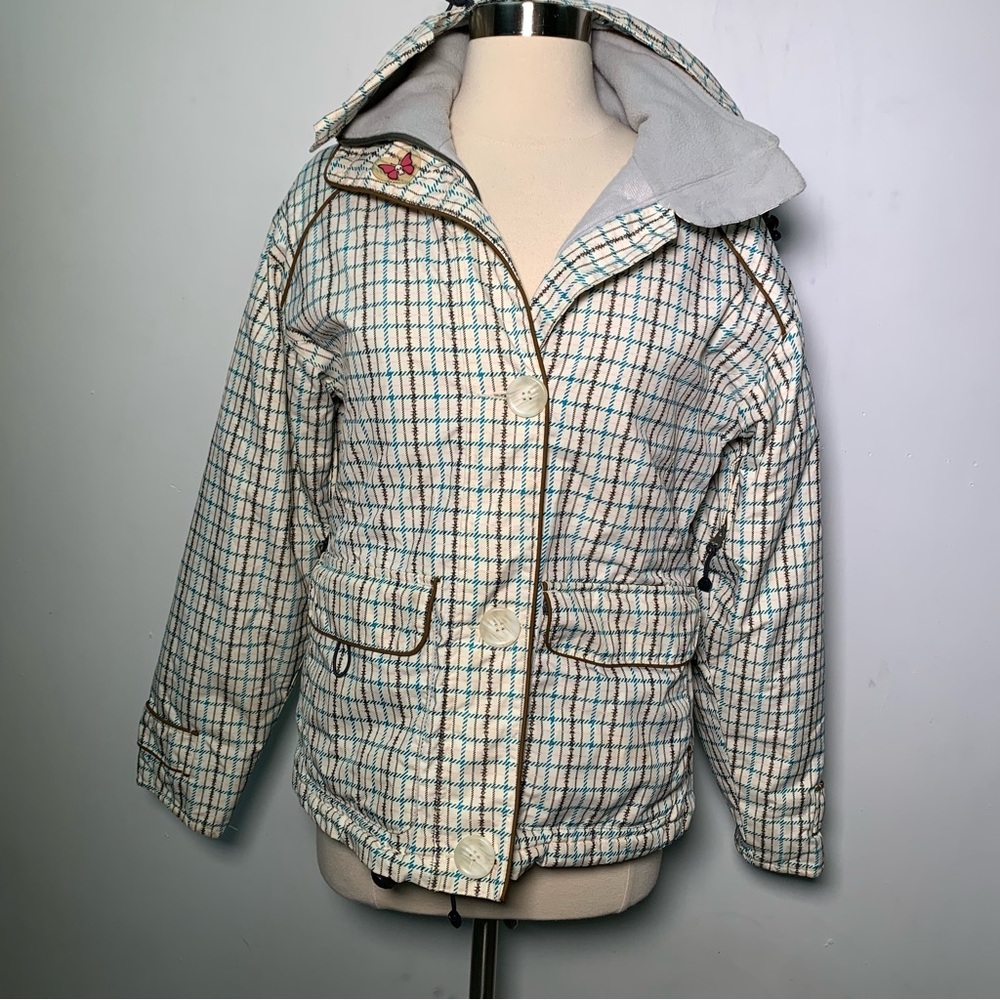 E408 Turbine boardwear from the toxic State Plaid Button-Up Jacket Y2K vintage